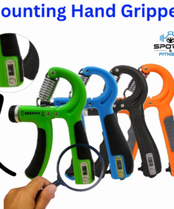 adjustable hand gripper with counter (5–60kg resistance) – wrist & forearm strength trainer