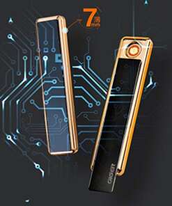 giger slim usb arc lighter – rechargeable, windproof electric plasma lighter