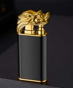 dual flame dragon crocodile lighter – custom engraved torch lighter