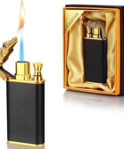dual flame dragon crocodile lighter – custom engraved torch lighter