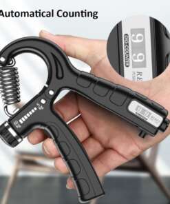 adjustable hand gripper with counter (5–60kg resistance) – wrist & forearm strength trainer