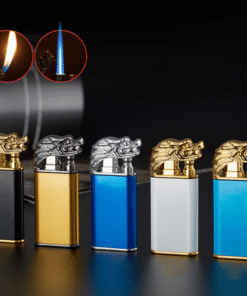 dual flame dragon crocodile lighter – custom engraved torch lighter