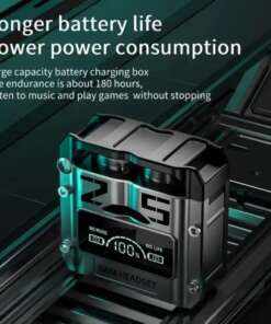 m25 bluetooth 5.3 wireless earbuds – hifi sound, led battery display, 40 hours backup, noise cancelling, touch control, waterproof