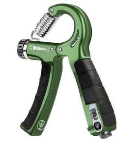 adjustable hand gripper with counter (5–60kg resistance) – wrist & forearm strength trainer
